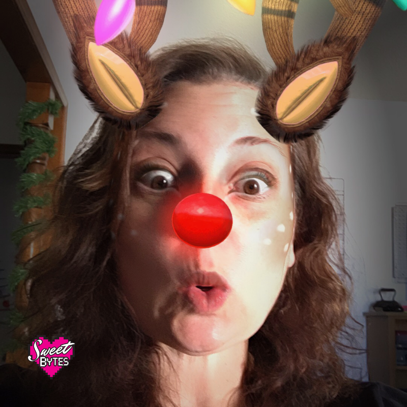 Me with reindeer filter, goodbye December! 